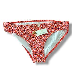 Helen Jon Size L Classic Hipster Bikini Bottom Heritage Tile Coral